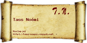 Tass Noémi névjegykártya